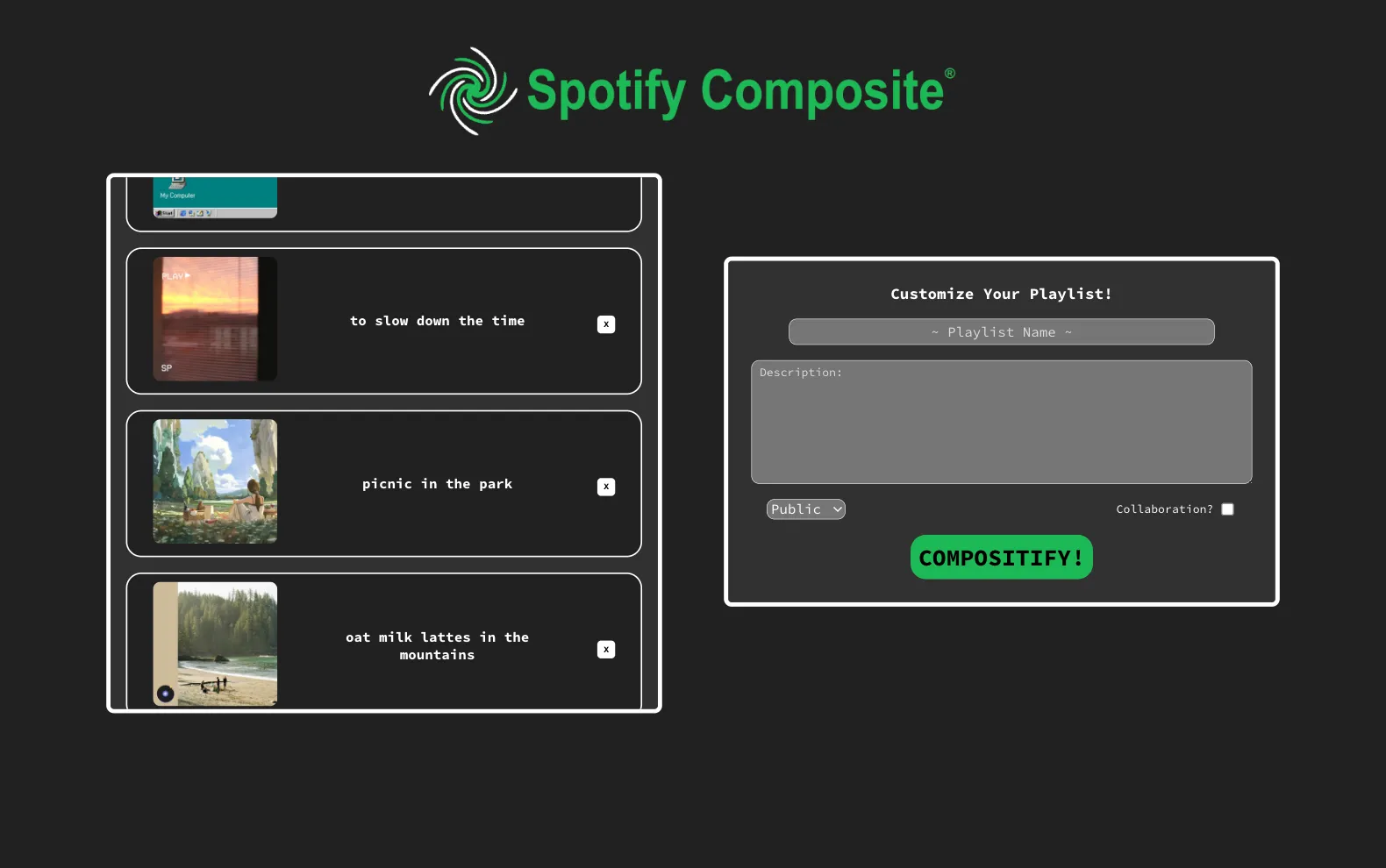Project Spotify Composite Thumbnail